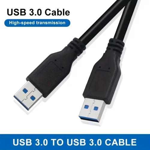 USB 3.0 Cable, USB 2.0 Cable, USB Male To USB Male Cable 5Gbps Fast Data Transfer For USB Keyboard Mouse Flash Drive Hard Drive.