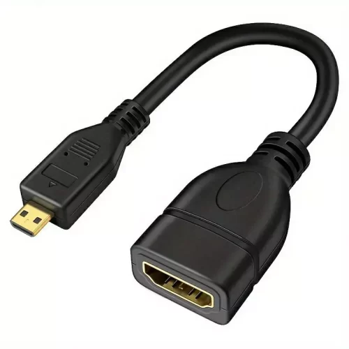 Micro HDMI to HDMI Adapter, 4K Mirco HDMI Male to HDMI Female Cable(Type D to Type A), Support 1080P 3D, for GoPro Hero8, Raspberry pi 4, Sony 6300, Nikon/Canon, Yoga 3 and Other Action Camera