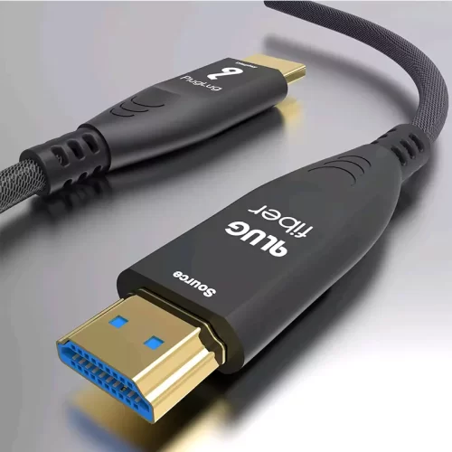 Optical fiber HDMI active AOC 4K 60Hz resolution high speed with Ethernet Fast Long Distance Data Transmission, ARC, HDCP, NVIDIA, AMD, PS5, Xbox, Gaming, Movie, Plenum Rated, 75ft 100m 150m 300m 4K optical HDMI cable