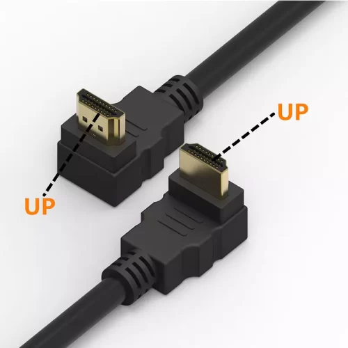 90 Degree Up Angle HDMI Male to Down Angle HDMI Male High Speed Shield Cable for Xbox TV PS4 PS5 Switch, Support 8K@60HZ 4K@120HZ (Up to Down)