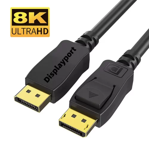 I 8K DisplayPort to DisplayPort Cable VESA Certified, DP to DP Male to Male Cable Gold-Plated Cord, Supports 8K@60Hz, 4K@144Hz 120Hz, 2K@240Hz Compatible for Lenovo, Dell, HP