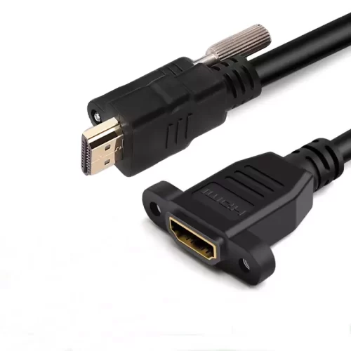 Engineering HDMI cable with screws male to female Panel Mount HDMI Extension Cable