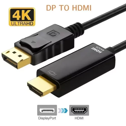 laptop connected to projector tv displayport male to hdmi male cable wiht IC 4k 2K 60hz