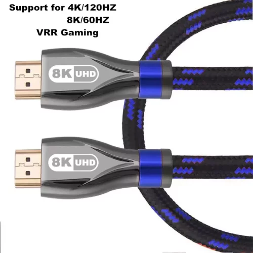 High Quality Ultra HD High Speed 24K Gold Plated 8K@60Hz 48Gbps Male to Male patent 8K 2.1 Cable HDMI Cable