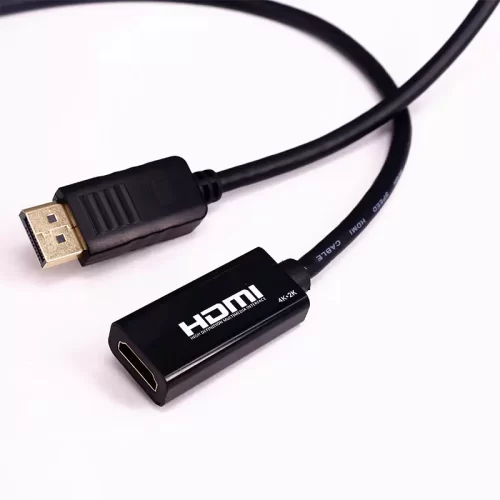 laptop connected to projector tv displayport male to hdmi female cable adapter wiht IC 4k 2K 60hz