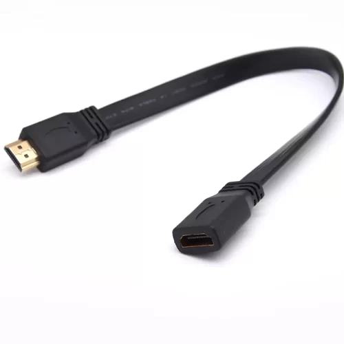 Flat HDMI 4K male to HDMI female 2.0 extension cable support for 4K 30HZ use for HDTV test device