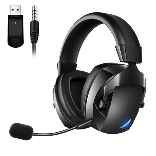 Wireless Gaming Headset – 7.1 Surround Sound, Detachable Clear Microphone, Low Latency LED Wireless Gaming Headphones- Works with PS4 PS5 PC Laptop Computers