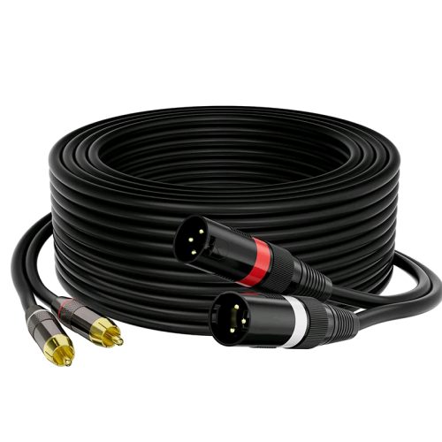 Custom Dual XLR Male to Dual RCA Male Cable 2 XLR to 2 RCA Unbalanced HiFi Audio Cable 4N OFC Wire for Amplifier Mixer Microphone