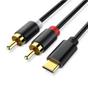 Custom USB-C to 2 RCA Audio Cable