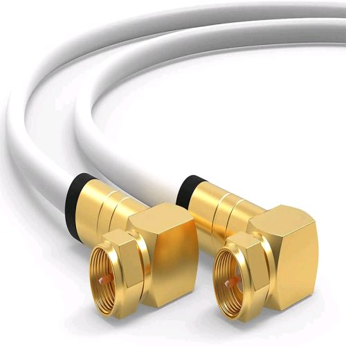 Factory price gold plated TV Cable Right angel tv cable Plug F Connector Digital Antenna Coaxial Cable TV 9.5mm