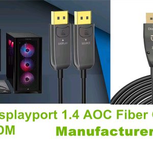 Custom 8K fiber optic DisplayPort cable