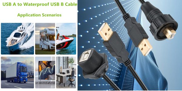 Custom Waterproof USB B cable